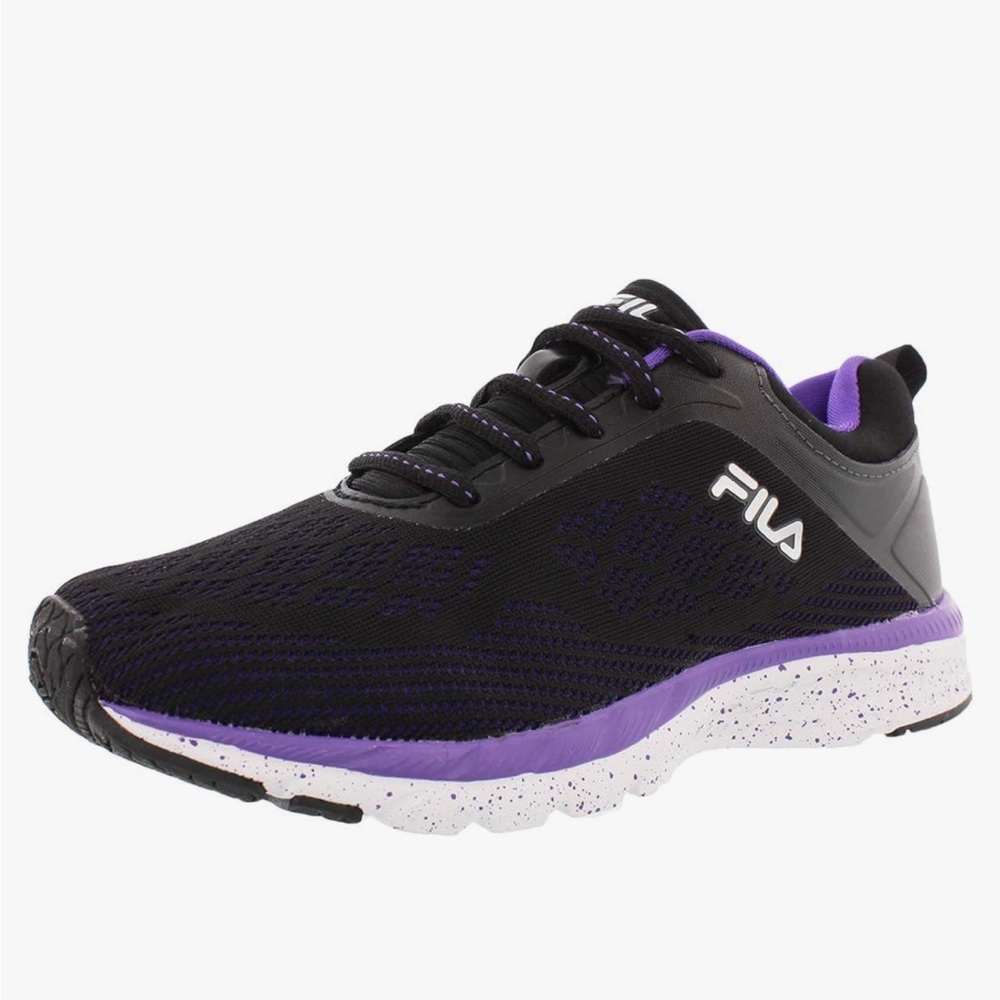 FILA Women's Black and Purple Tennis Shoes